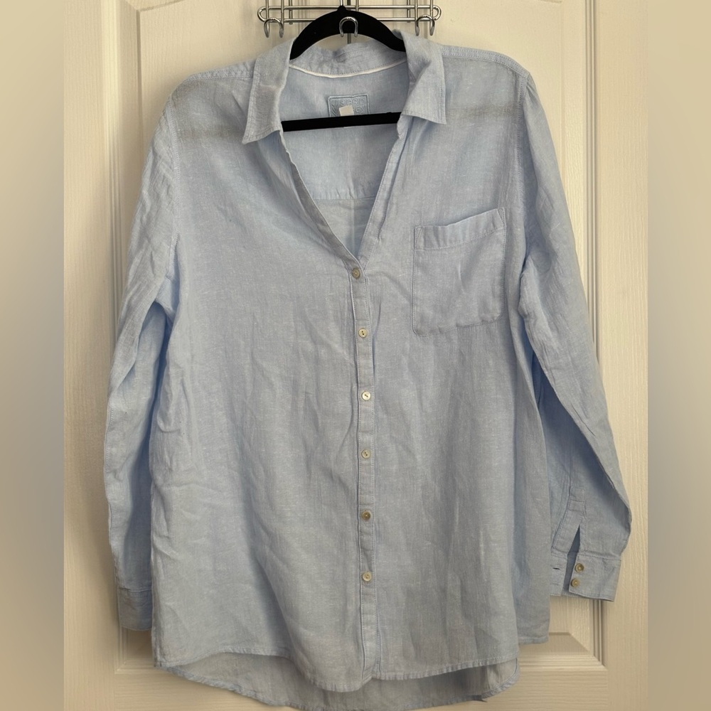 Sigrid Olsen Women’s Blouse, Light blue, size XL